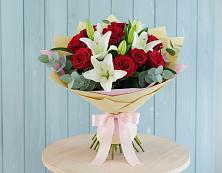 Букет цветов из:  Лилии и Розы #REPLACE_PRED# Сарманово