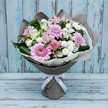 Букет цветов из:  Герберы, Альстромерии и Хризантемы в Сарманово