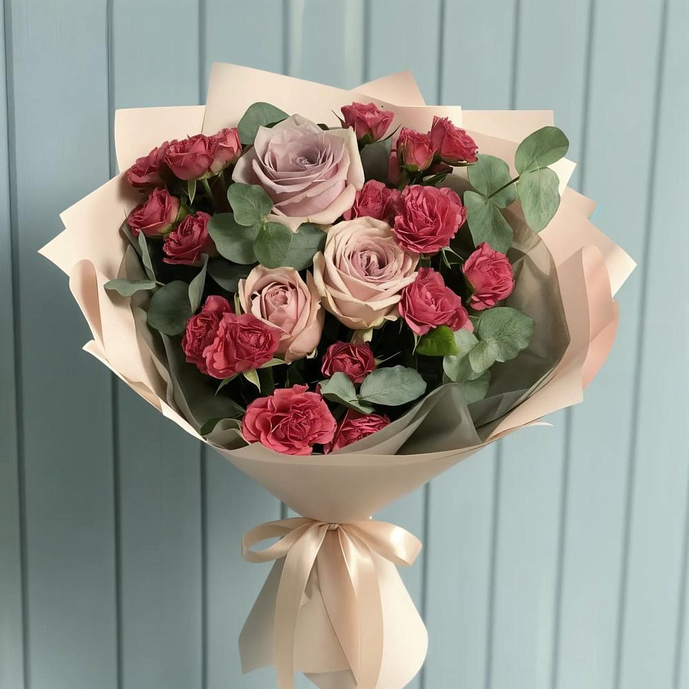 Букет цветов из: Гвоздики и Розы в Сарманово