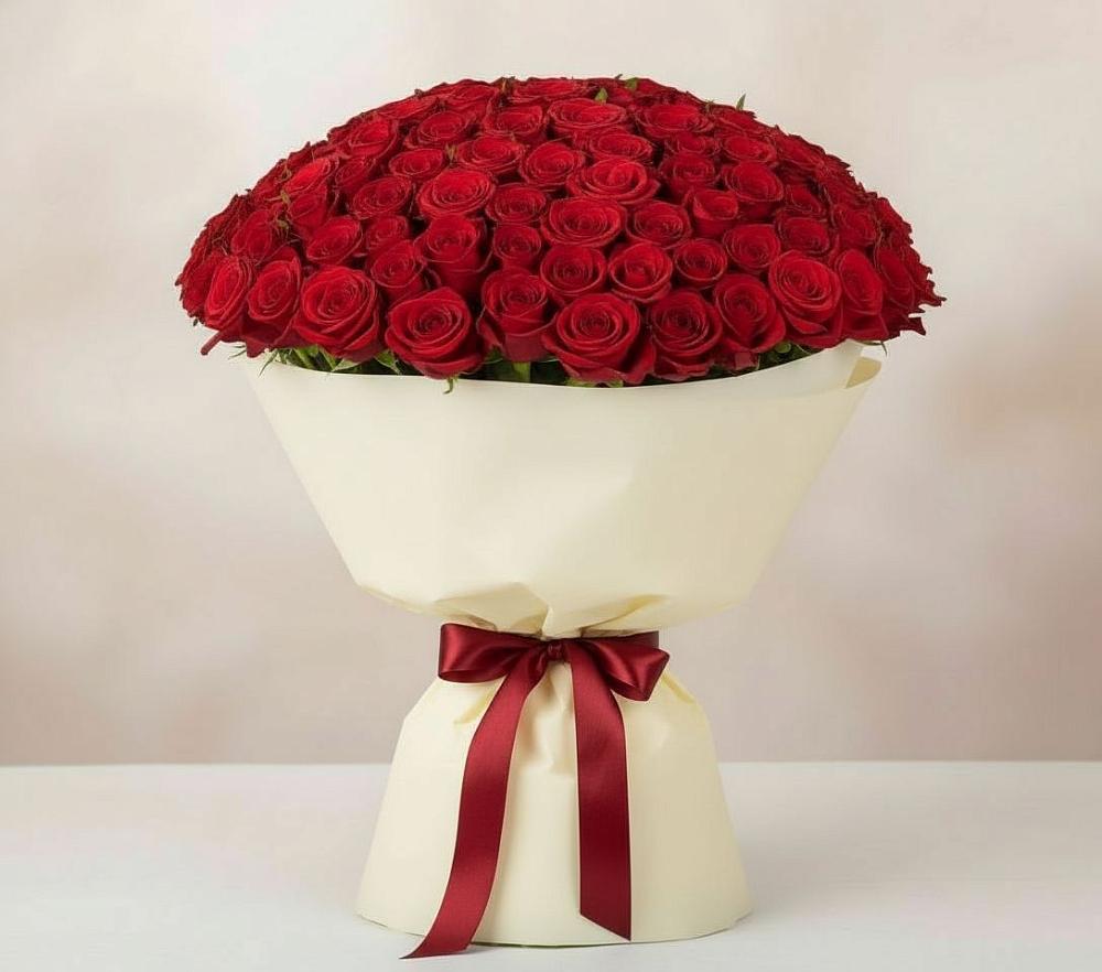 Букет 101 Красная роза Милано в Сарманово