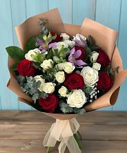 Букет цветов из:  Розы и Альстромерии в Сарманово