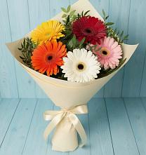 Букет цветов из:  Герберы #REPLACE_PRED# Сарманово