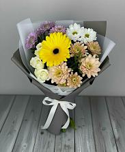 Букет цветов из:  Розы, Герберы и Хризантемы #REPLACE_PRED# Сарманово