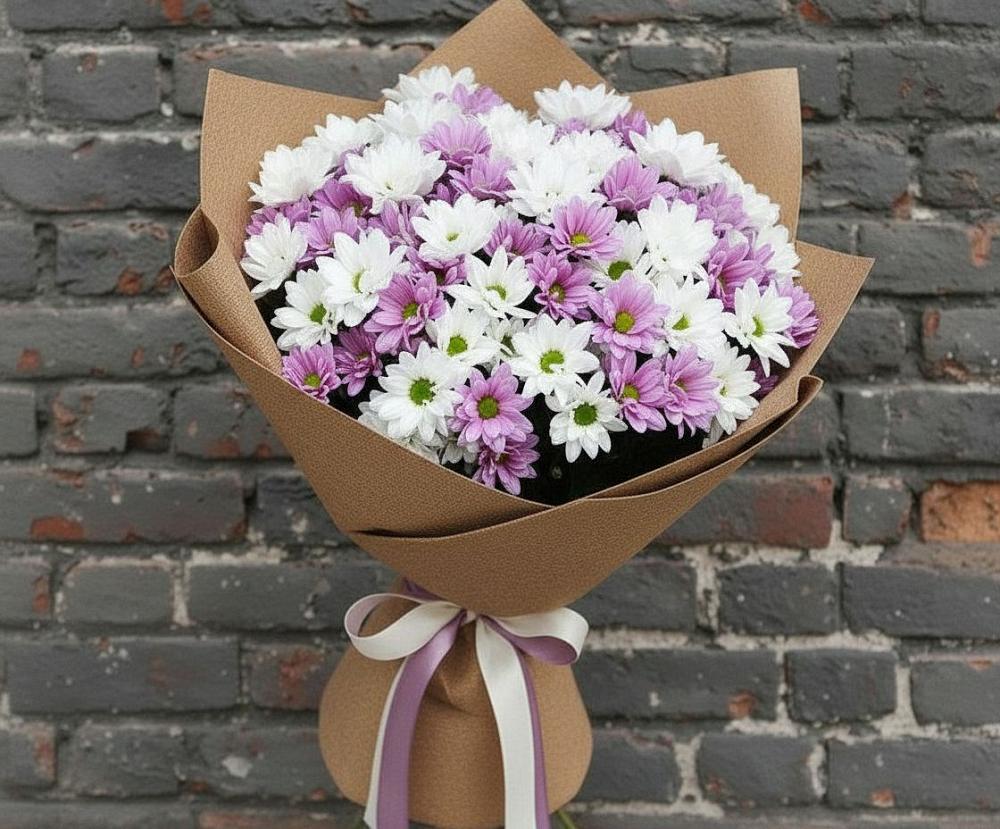 Букет цветов из: Хризантемы в Сарманово