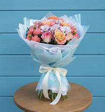 Букет цветов из:  Хризантемы и Розы #REPLACE_PRED# Сарманово