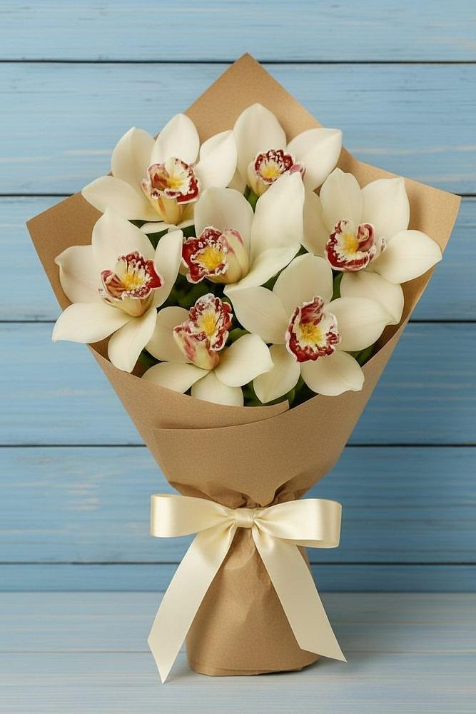 Букет цветов из: Орхидеи и Розы в Сарманово