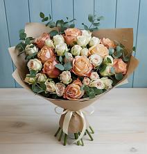 Букет цветов из:  Альстромерии и Розы в Сарманово